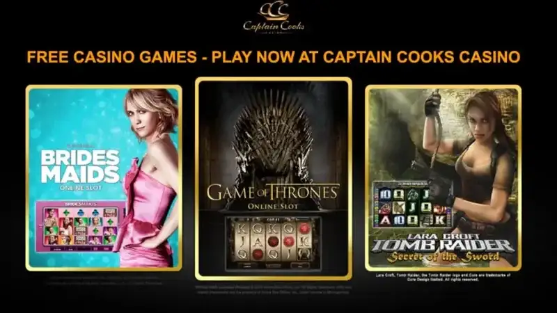 Captain Cooks top casino games