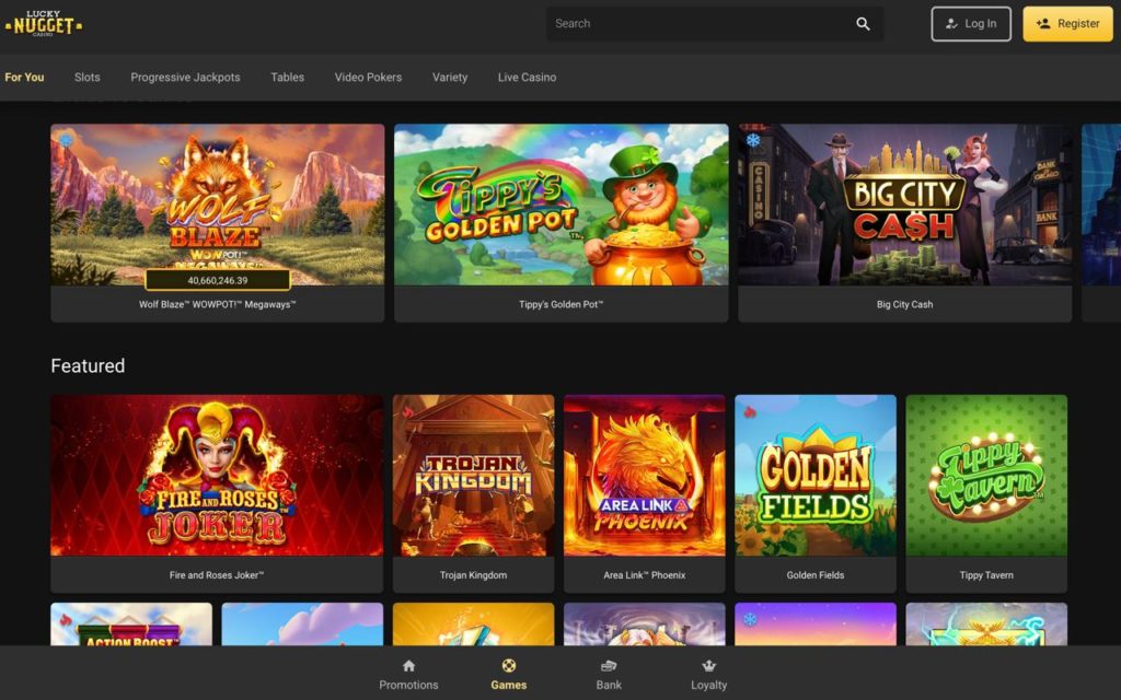 Lucky Nugget top games