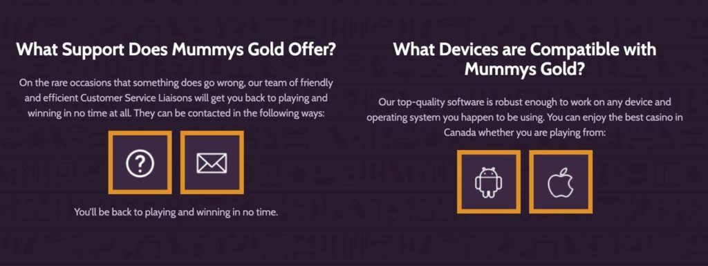 Mummys gold how works customer support 