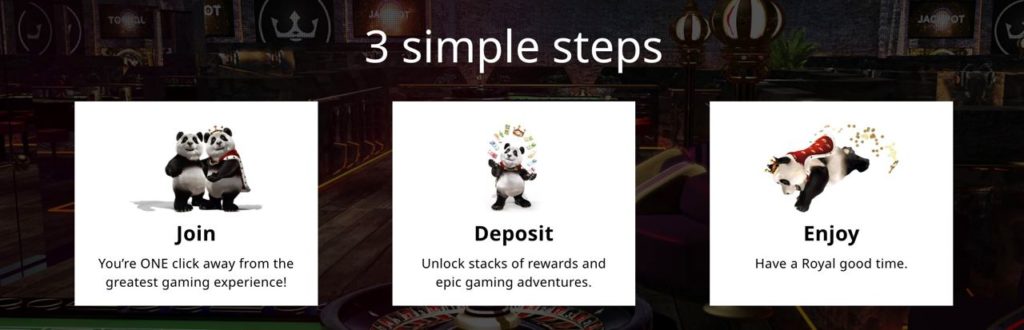 Royal Panda simple deposit 