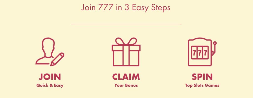 777 Casino join in 3 easy steps