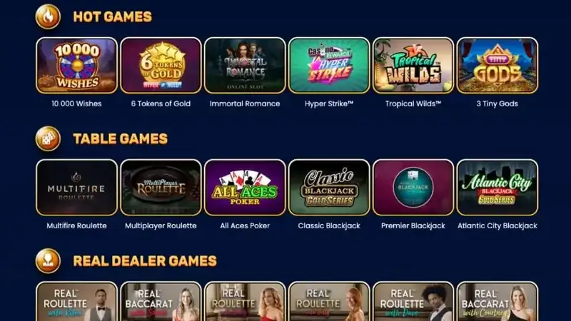 Yukon Gold casino games